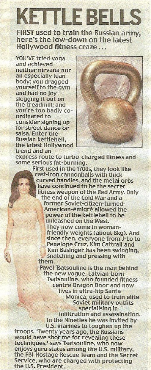 Daily Mail Kettlebell Article