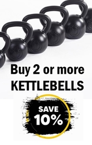 save 10% on kettlebells